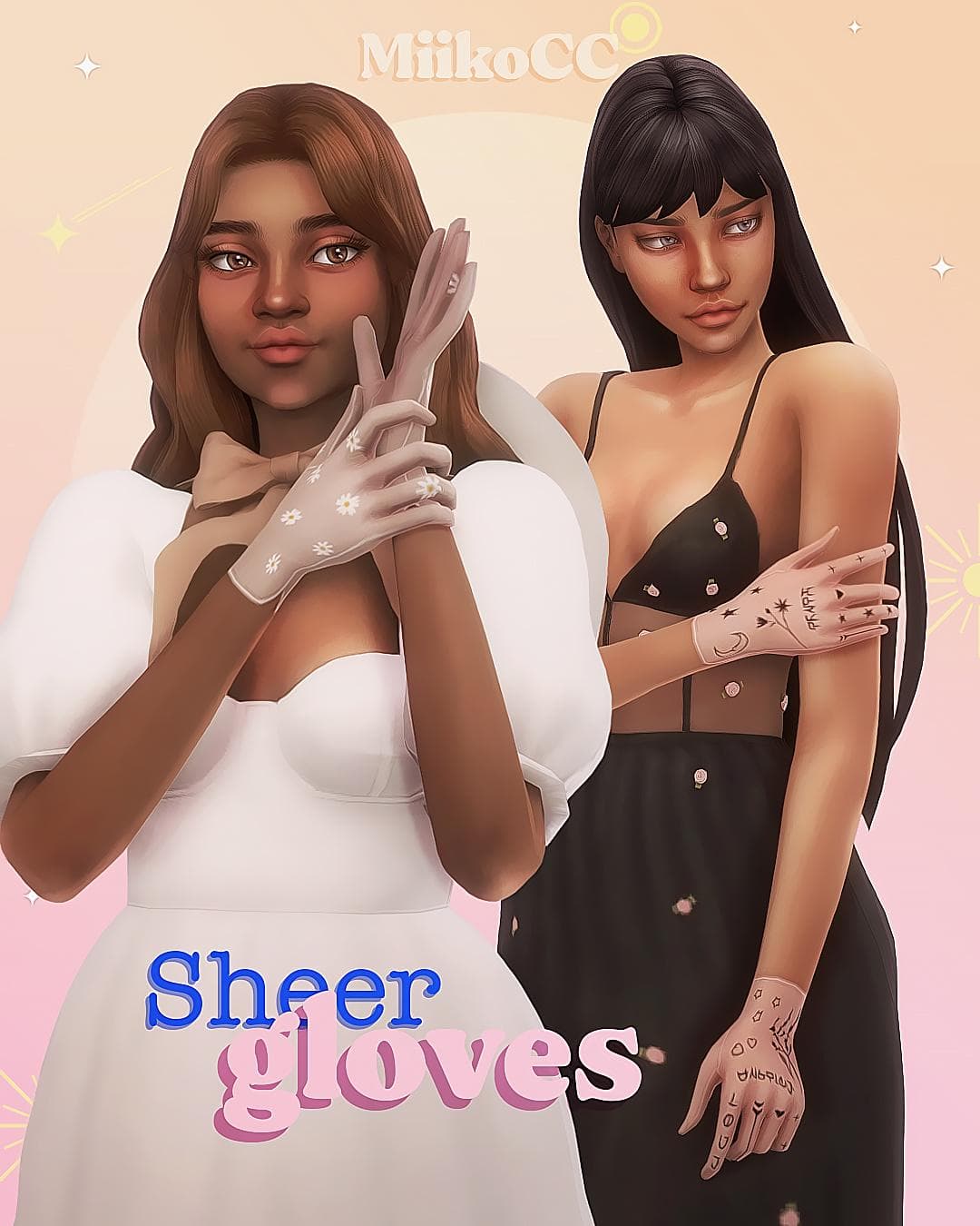 Скриншот мода Полупрозрачные перчатки Sheer Gloves